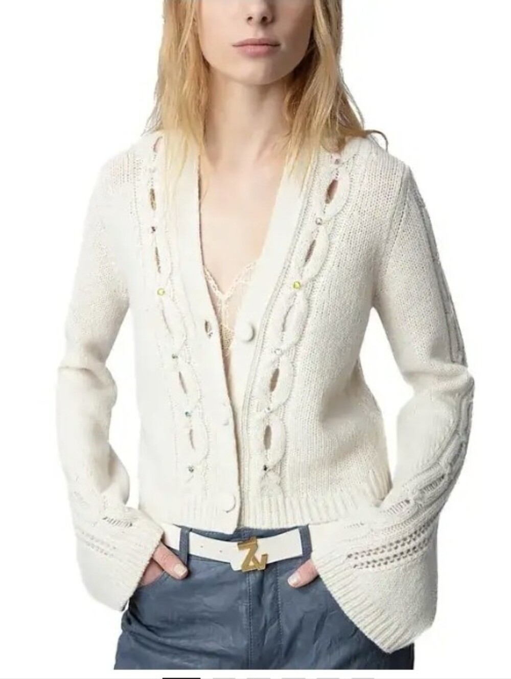 NWOT Zadig & Voltaire Cable Knit Cardigan